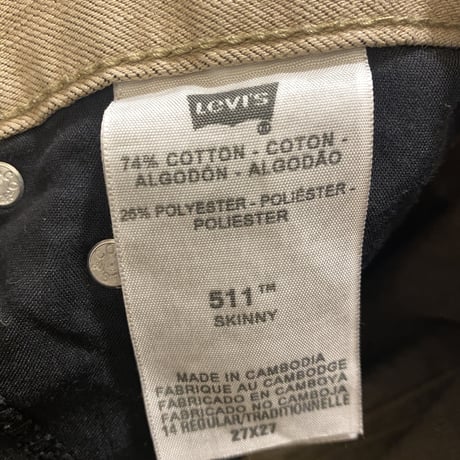 [USED]Levis511 SLIMPANTS！