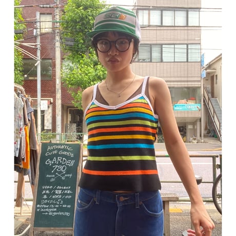[USED]colorful ボーダーキャミ