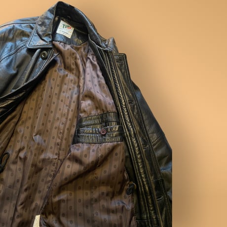 [USED] REAL leather CAR COAT