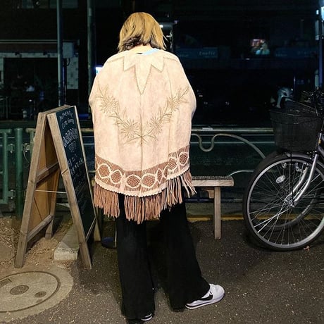 [USED] VINTAGE REAL SUEDE ポンチョ