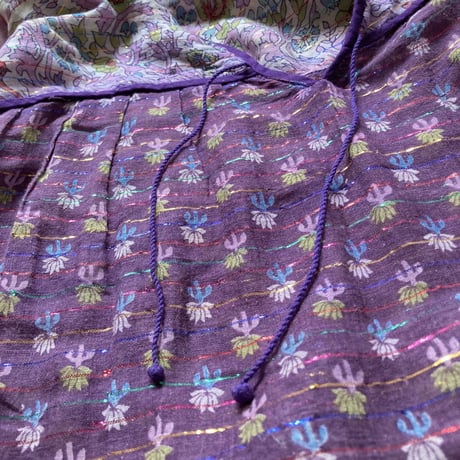 [USED]  vintage インド綿ワンピース