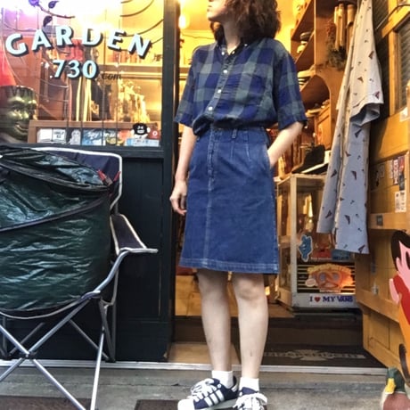 [USED] vintage 渋色チェックシャツ