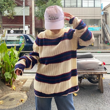 [USED] ざっくり♡ボーダー ACRYL KNIT