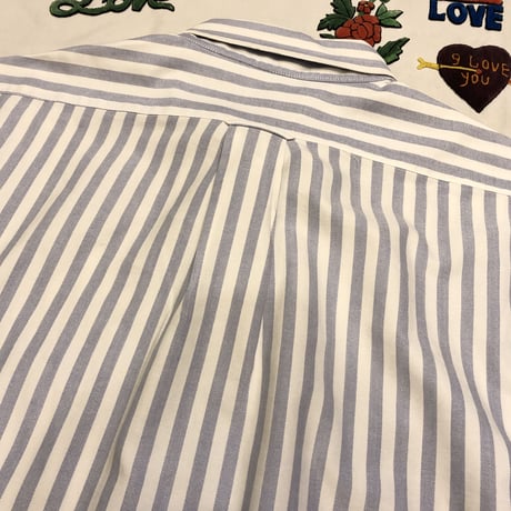[USED]  ハーフボタン ストライプシャツ💙