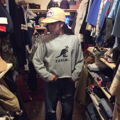 [USED] KANGOL  cut off Sweat