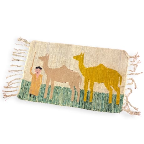 [USED] ラクダとおじさん🐪ラグマット（49×30cm）