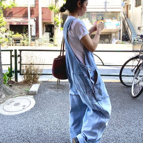 [USED] 大きめちょいボロ♡デニムオーバーオール