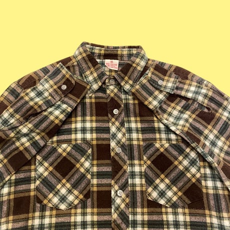 [USED] Brown Check🤎cotton shirt