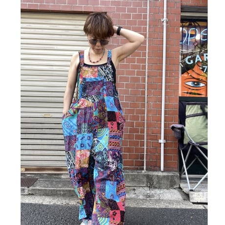 [USED] COTTON 総柄オールインワン