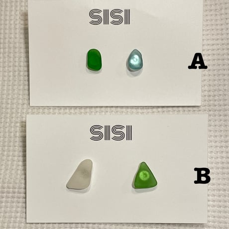 [SISI] SEA GLASS ピアス (set)