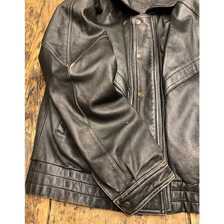 [USED] ブラックレザーデザインJKT