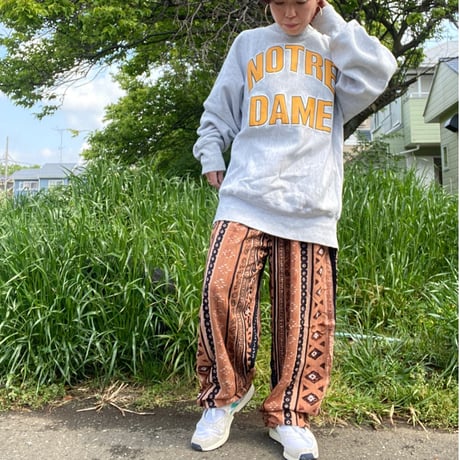 [USED] アフリカン調 レーヨンパンツ