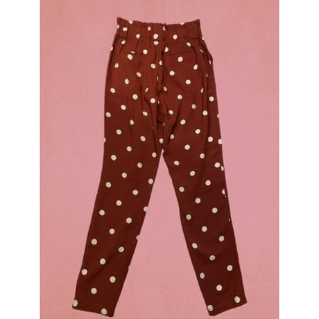 [USED] ドット柄　TUCK PANTS 🤎