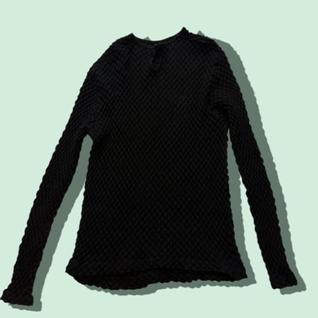 [USED]  MERINO WOOL ぽこぽこトップス  (BLACK)