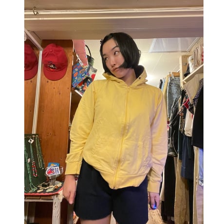 [USED]  EURO cotton イエロー ZIP PARKA