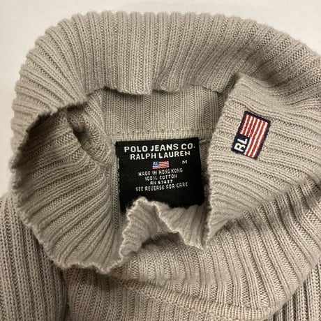 [USED] POLO JEANS タートルリブニット