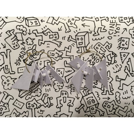 [BENICOTOY] △▶︎□  フープピアス  / ホワイト