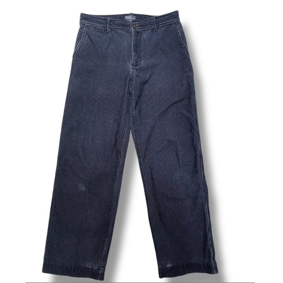 GB GOLFネイビー コーデュロイ パンツ ボタンフライ GB GOLFネイビー