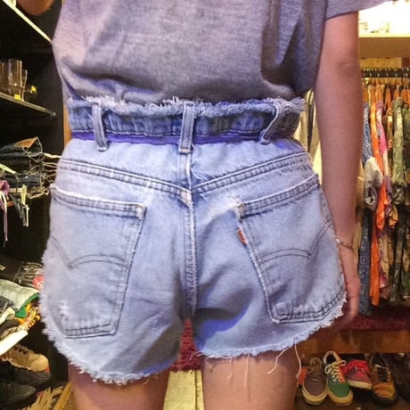 [USED] Levis ダメージデニム cut off オレンジタブ