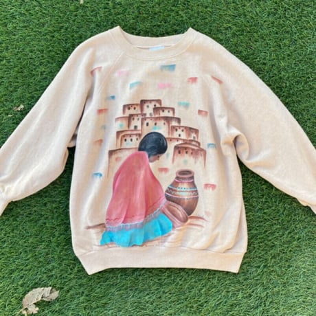 [USED] 90's  HAND PAINT プリントスエット
