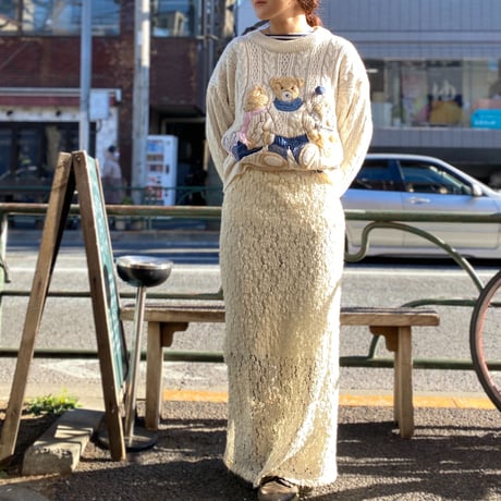 [USED] くまトリオニット🧸