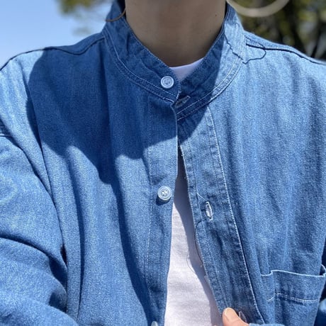 [USED] スタンドカラーDENIM シャツ