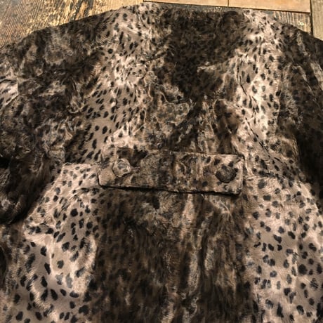 [USED] レオパード柄 fakefur short sleeve JKT