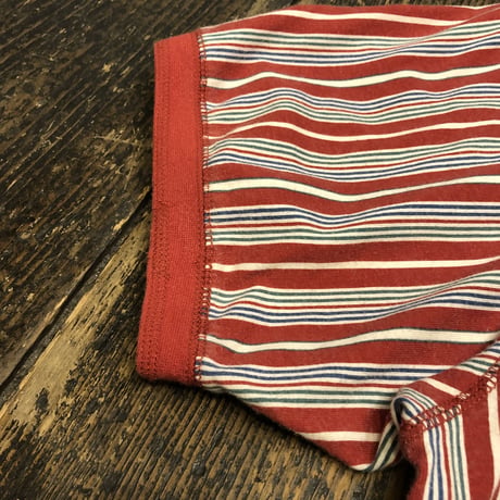 [USED] L.L.Bean ストライプ柄 ヘンリーネックTee