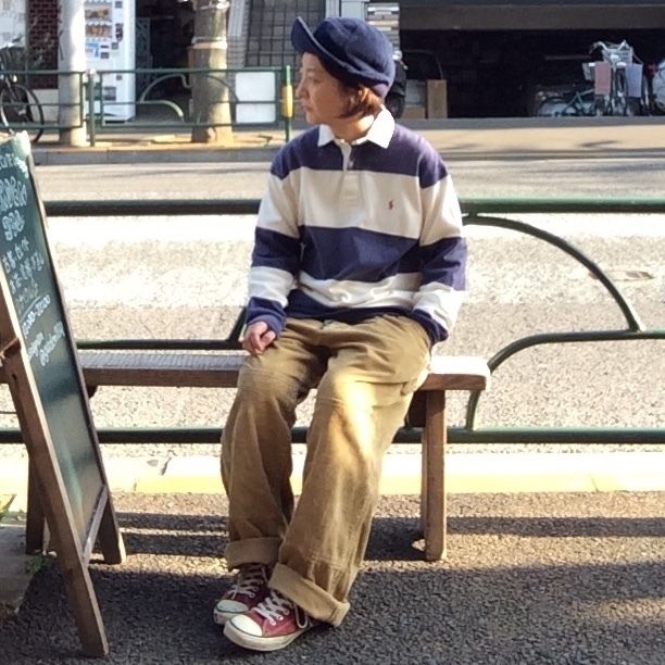 古着 ラルフローレン ラガーシャツ ストリート オーバーサイズ ユニセックス Ralph Lauren - 90s USA製 ポロ ラルフローレン ボーダー 長袖