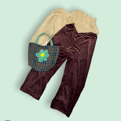 [USED]あずき色🤎ベロア イージー PANTS