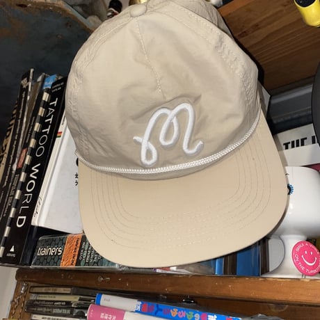 [USED] Malbon ぷっくり刺繍 BEIGE NYLON CAP🦙🤎