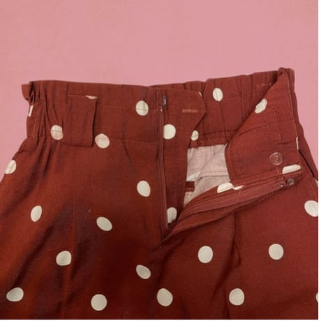 [USED] ドット柄　TUCK PANTS 🤎