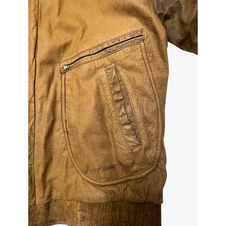 [USED] "B.S.LEATERWEAR"ブラウンレザーJKT