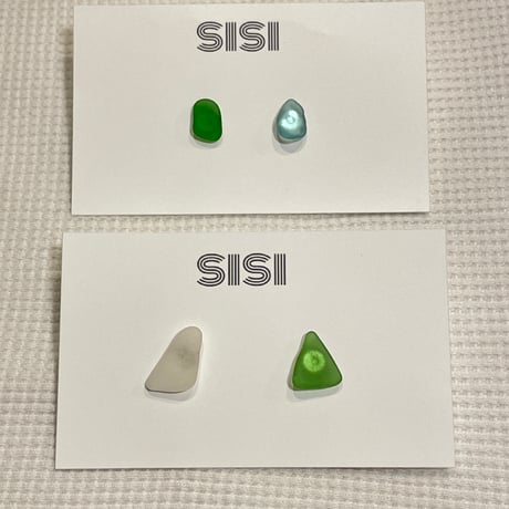 [SISI] SEA GLASS ピアス (set)