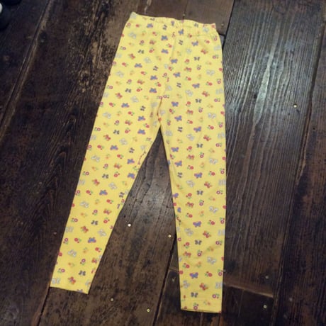 [USED]お花とチョウチョのYELLOWレギンス