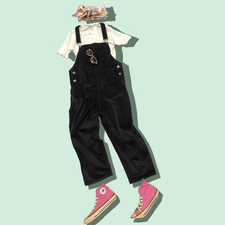 [USED] BLACK コーデュロイオーバーオール