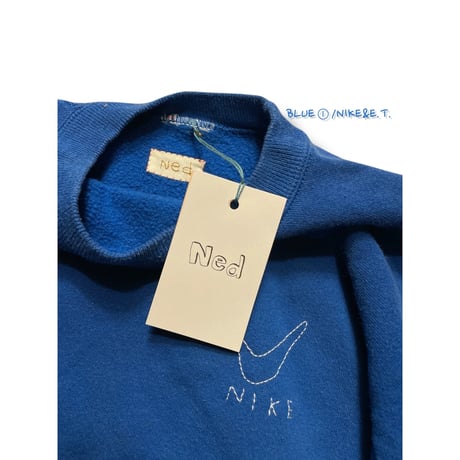 [HILITE STORE] ハンドメイド刺繍SWEAT/ブルー①