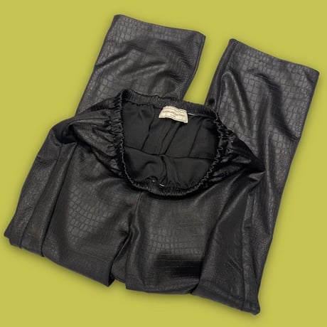 [USED] パイソン柄♡型押しPOLY PANTS