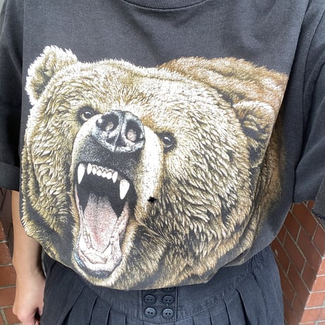 [USED] vintage くまプリントTee
