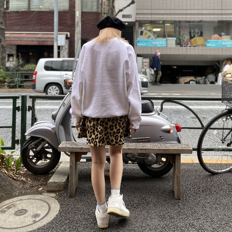 [USED] コーデュロイ レオパード ミニSKIRT♡