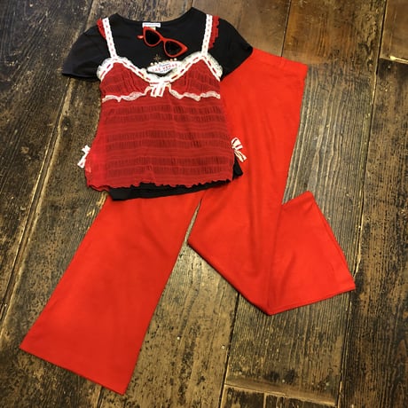 [USED] RED HOT♡シースルーレースキャミ