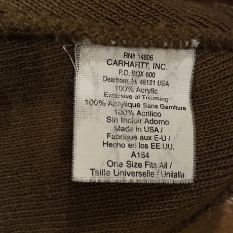 [USED] Carhartt  ツバ付き ニットCAP made in USA.