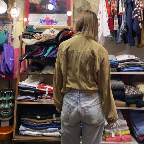 [USED] MUSTARD SILK SHIRT💛