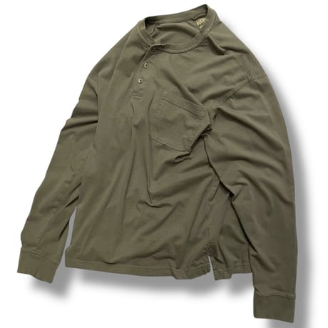 [USED] KHAKI ヘンリーネック LS Tee