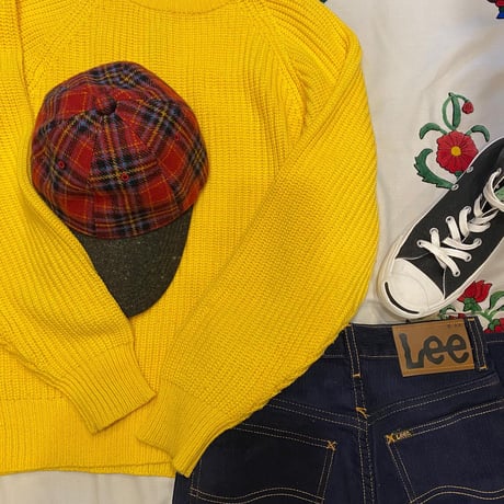 [USED] CHECK WOOL CAP