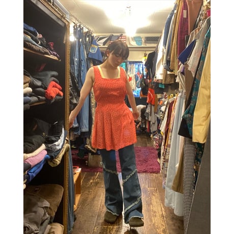 [USED]  フレアデニムパンツ フリンジかわいい♡