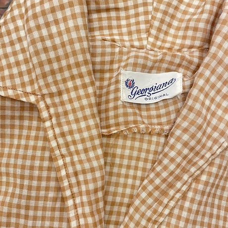 [USED] 60‘vintage ギンガムチェックワンピース