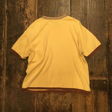[USED]やさしい Yellow × Brown リンガーTee