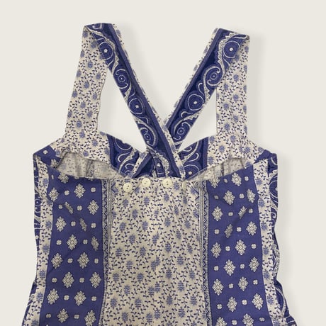 [USED] BACKクロス総柄オールインワン♡