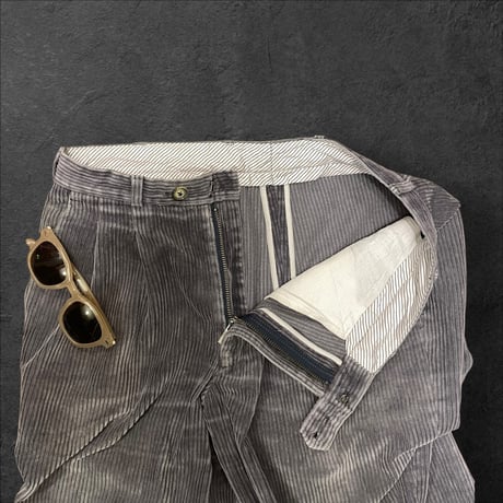 [USED] GREY 太畝コーデュロイ PANTS